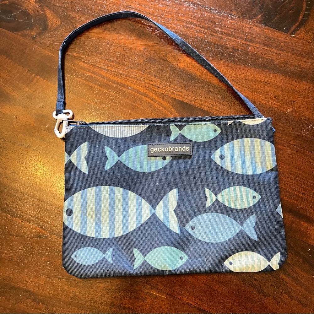 Geckobrands Swim / Small Utility Bags - Blue Fish